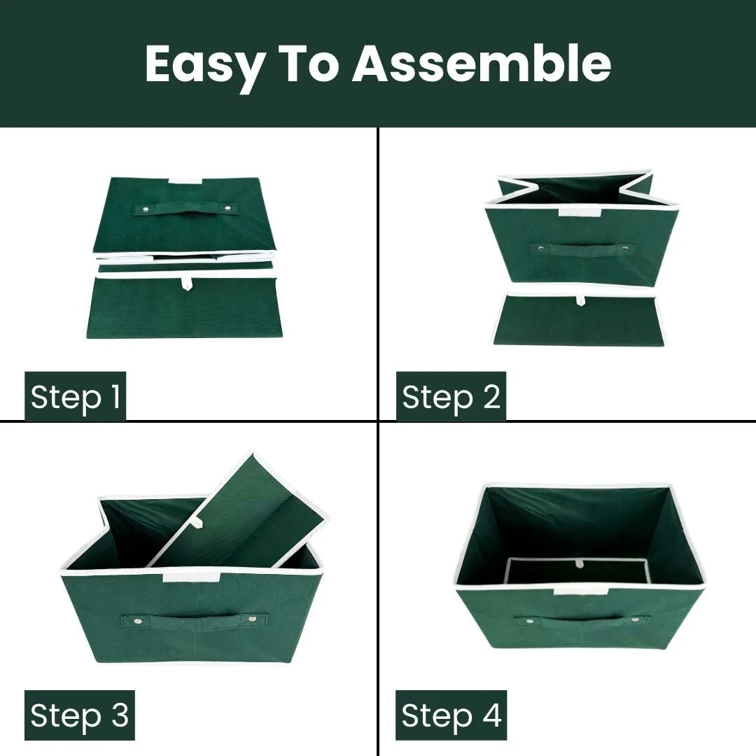 Easy steps to assemble foldable storage organizer box from Qoolish