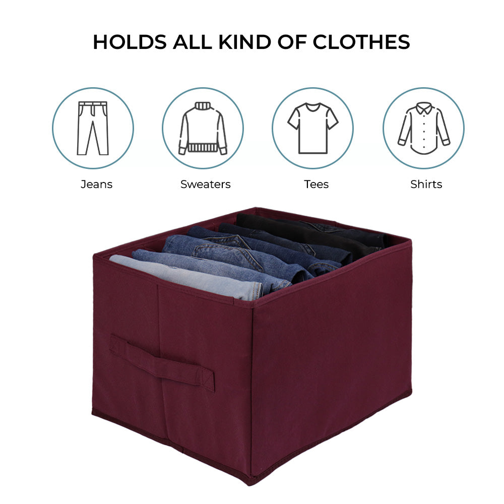 Qoolish Pack of 2 Maroon Jeans Organizers