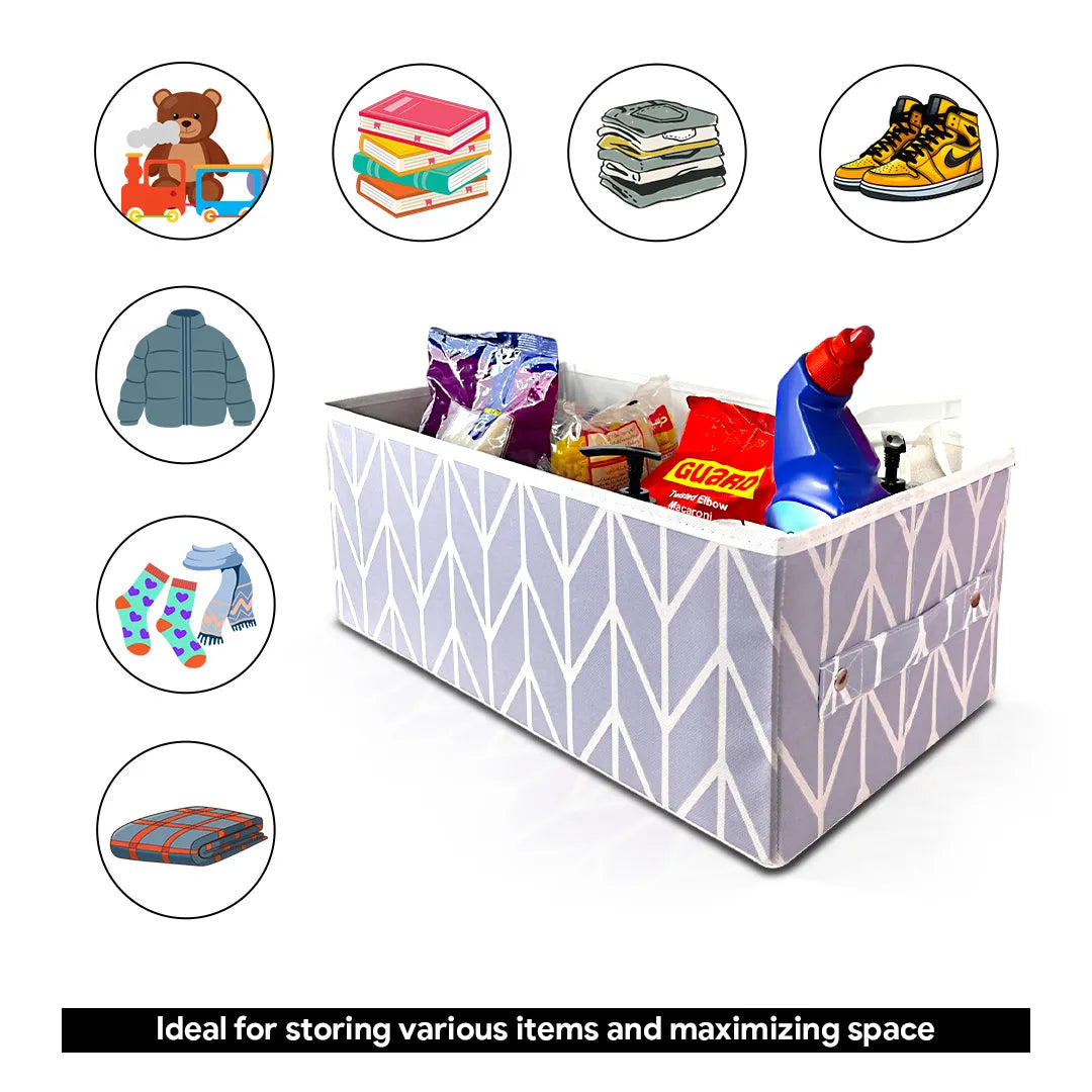 Durable lavender fabric organizer with structured sides and zip closure.