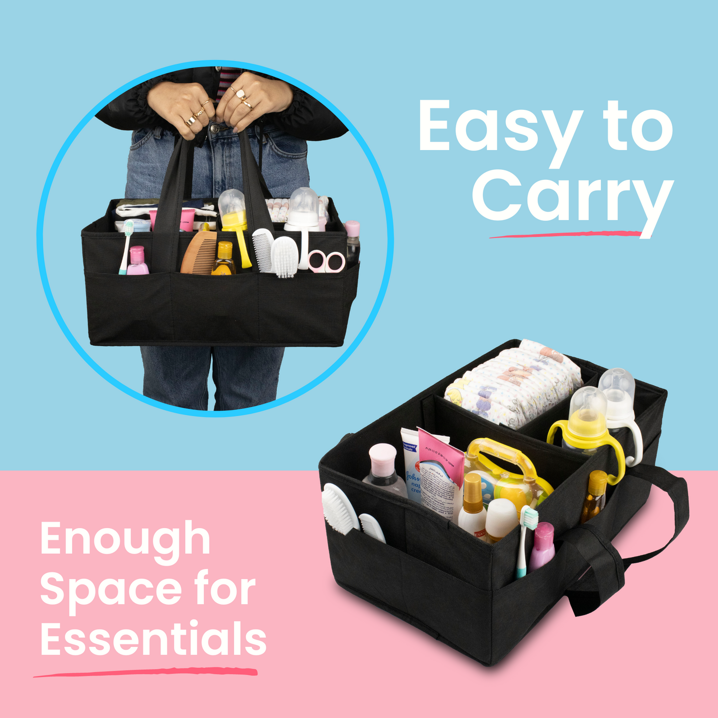Qoolish Nappy Caddy Large Organizer (Available in 4 colors) - Qoolish