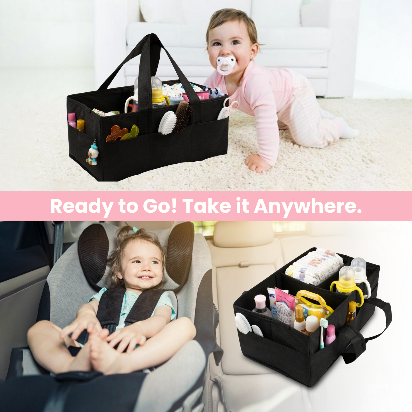 Qoolish Nappy Caddy Large Organizer (Available in 4 colors) - Qoolish