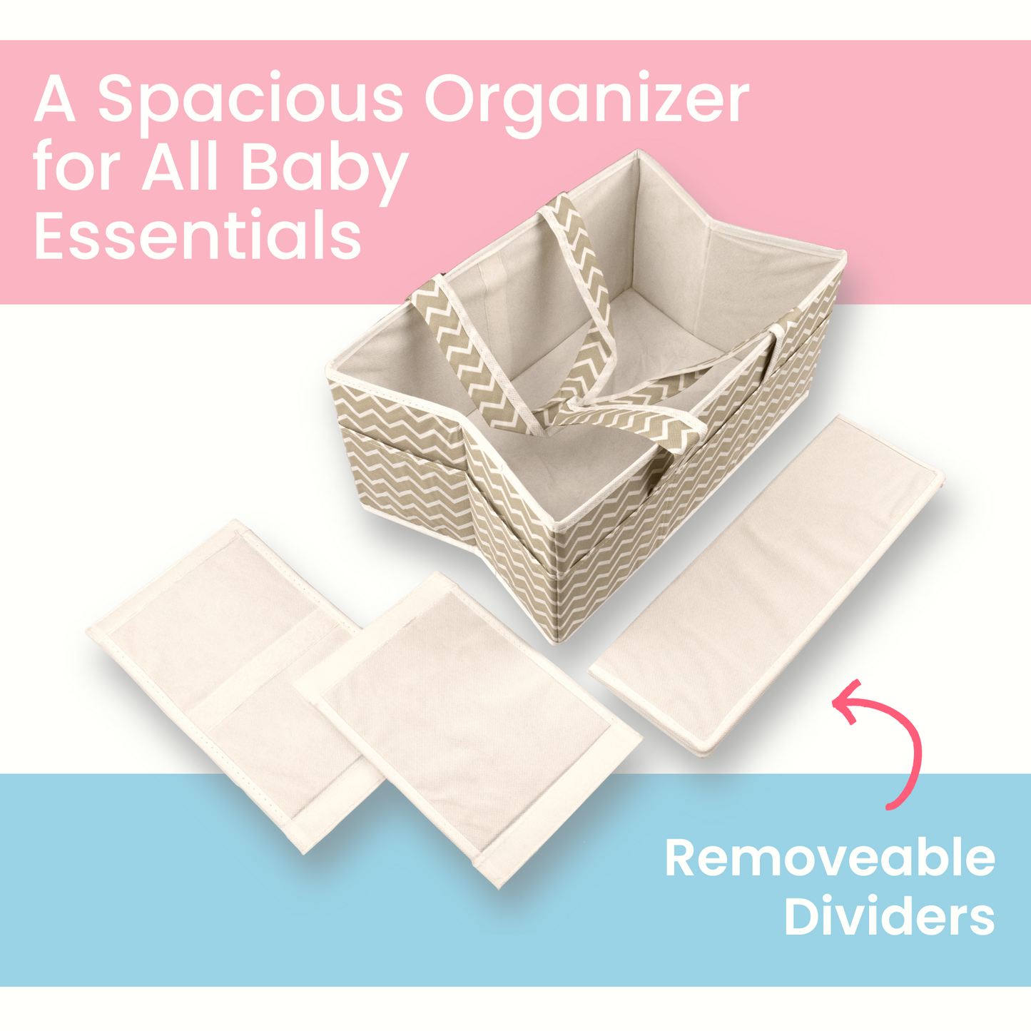 Qoolish Nappy Caddy Large Organizer (Available in 4 colors) - Qoolish