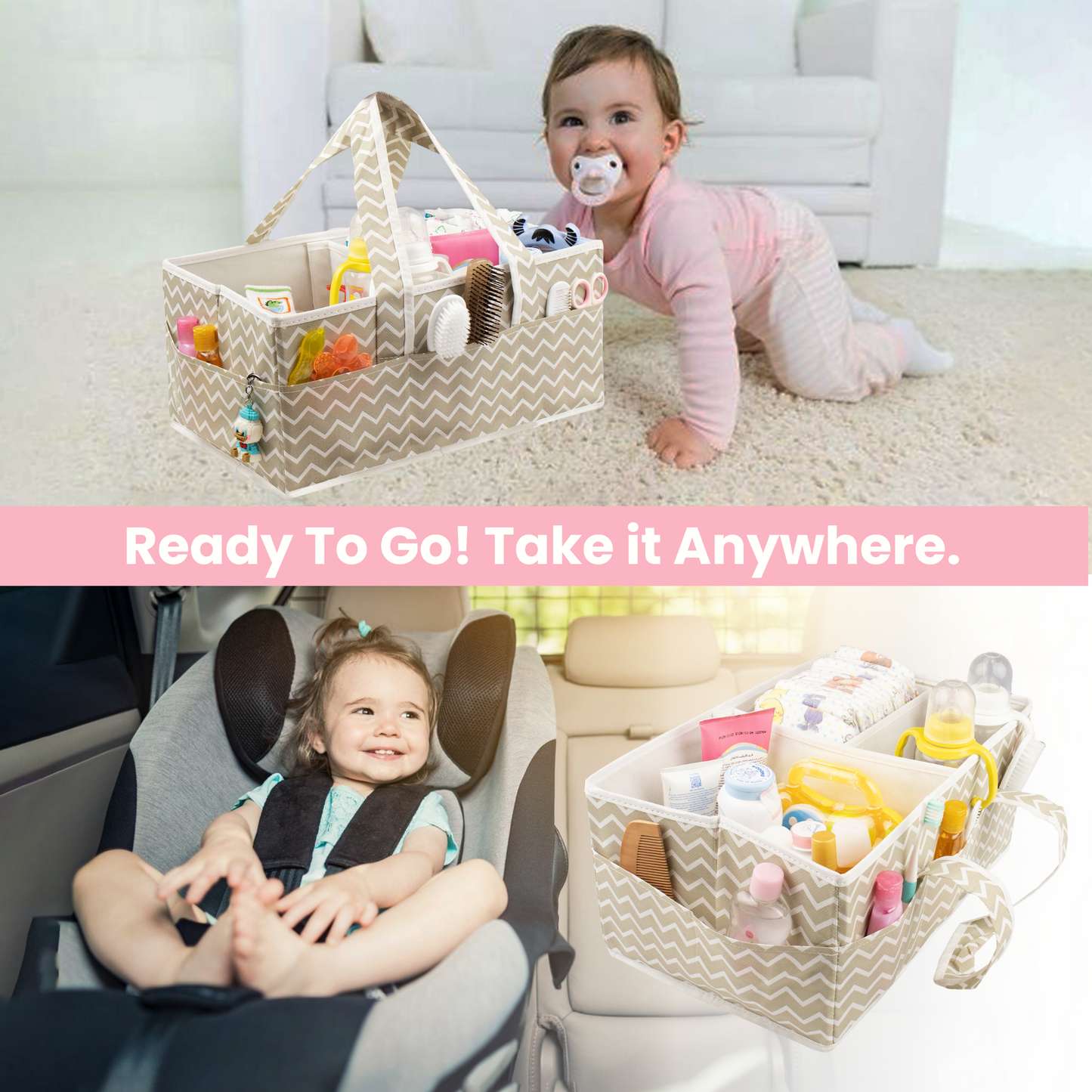 Qoolish Nappy Caddy Large Organizer (Available in 4 colors) - Qoolish