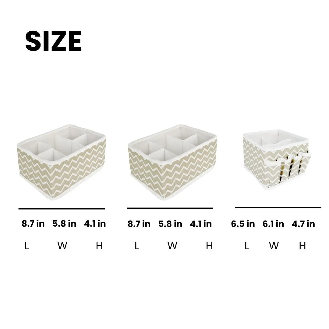 Size Chart – Small, Medium, and Large Makeup Storage Boxes