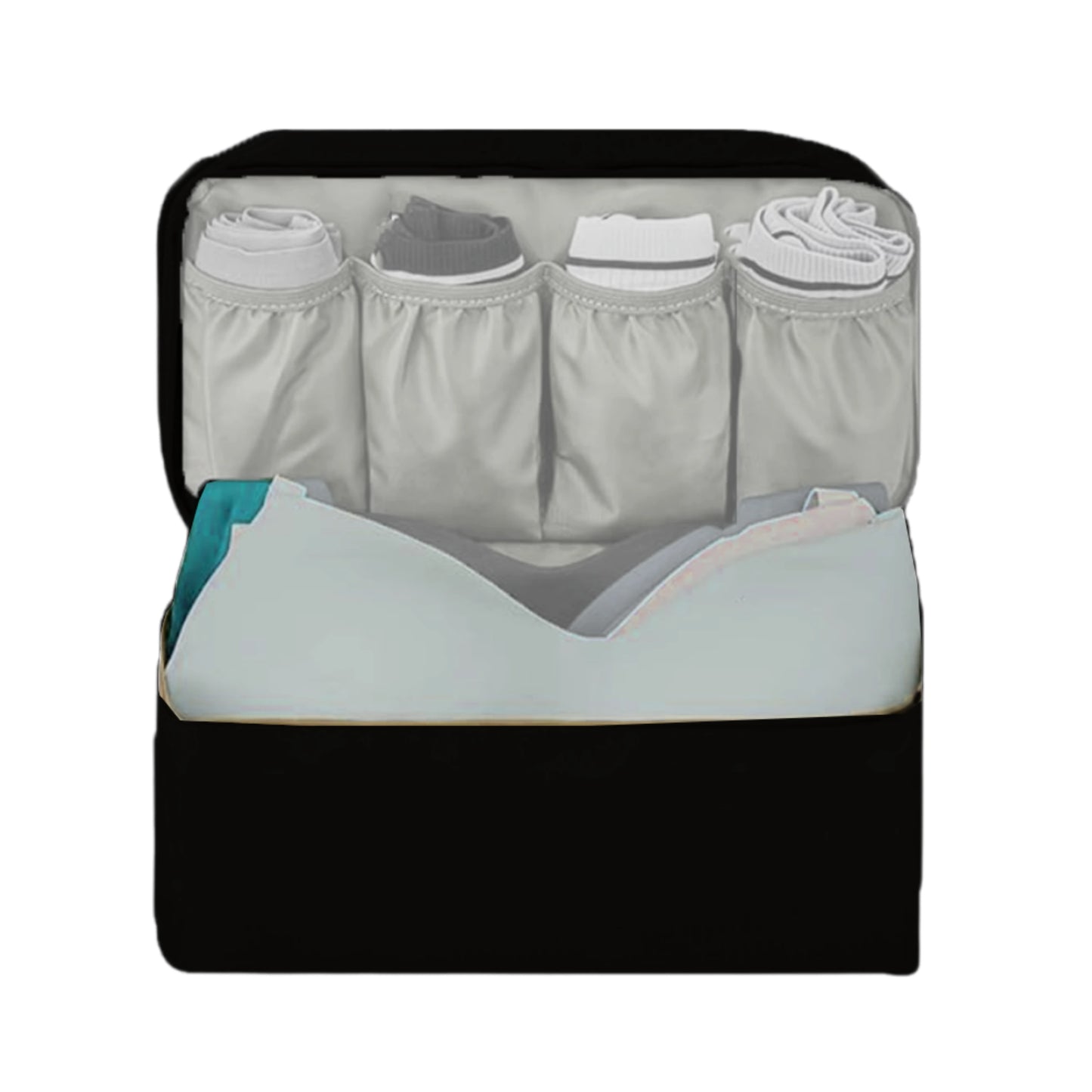 Undergarments Organizer Bag for Travel & Storage - Black