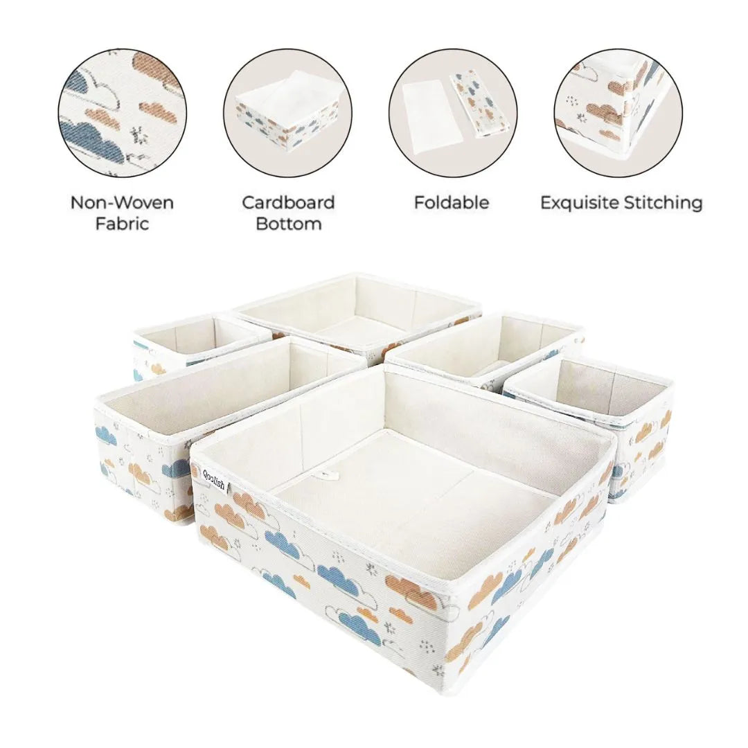 How to assemble Qoolish baby drawer organizer boxes – fold flat and insert bottom panel for quick setup and space-saving storage.