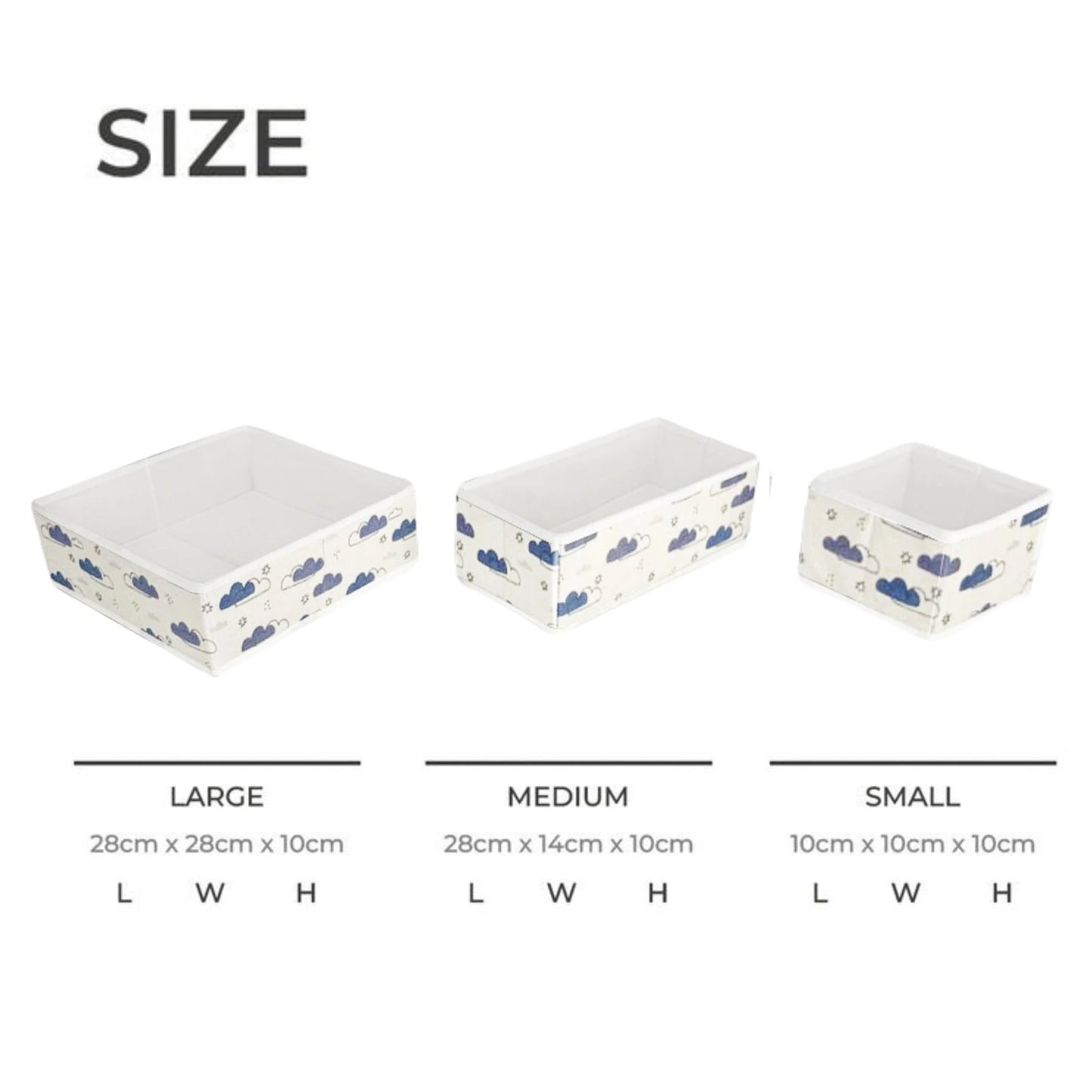 Stylish and foldable drawer organizers for wardrobes and baby rooms