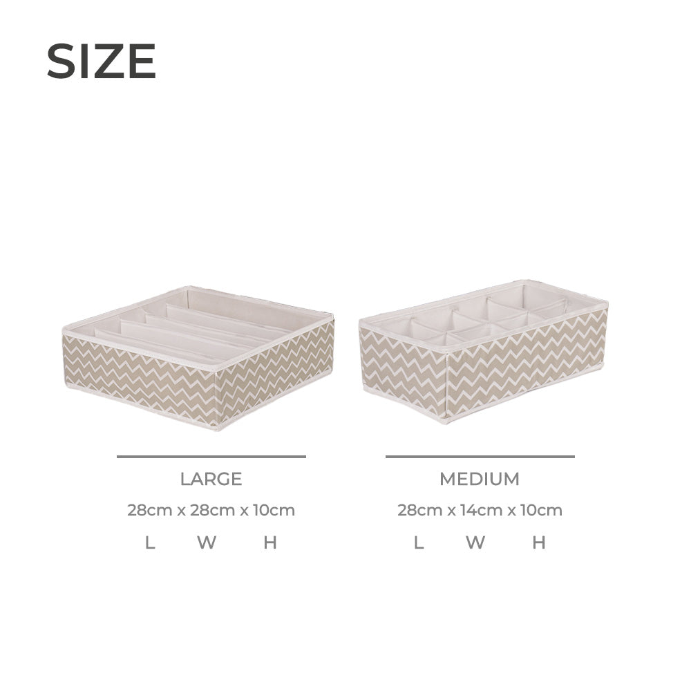 Qoolish 4-Pack Undergarments Drawer Organizers (Available in 5 Colors)