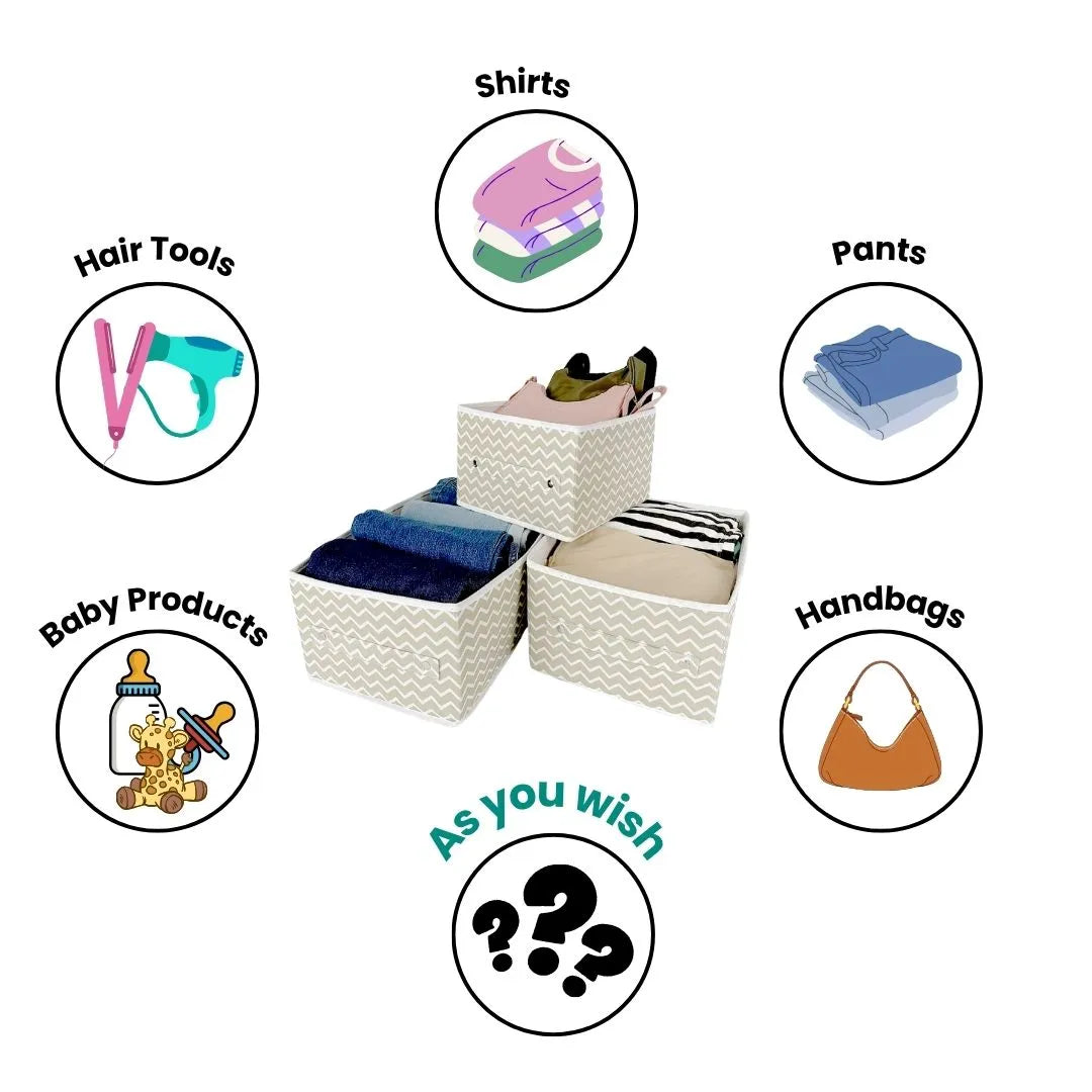 Versatile Storage Boxes – Ideal for Toys, Bedsheets, Bags, Hair Tools