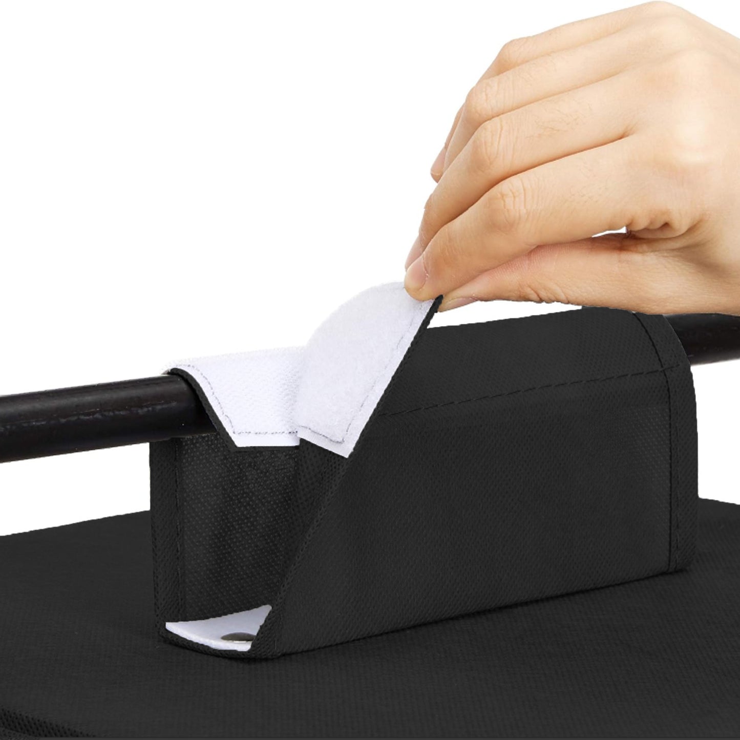 Qoolish Pack of 2 Hanging Storage Organizers Black