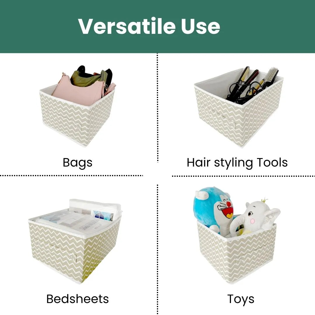 Organized Wardrobe with Clothes Organizer Boxes – Qoolish Storage Solution