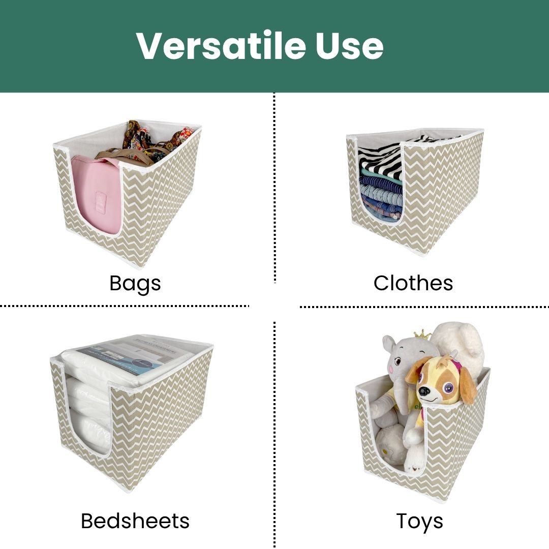 Versatile clothes organizer for toys, bags, bedsheets and folded clothes