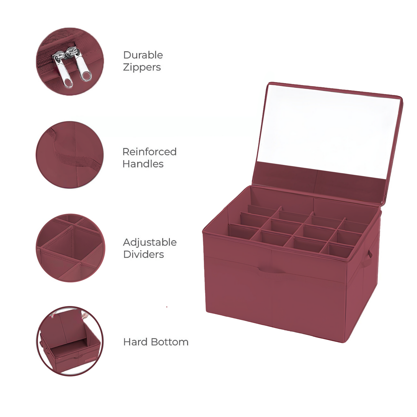 Qoolish 16-Pair Shoe Storage Box - Transparent, Foldable, Space-Saving Shoe Cubby with Reinforced Base