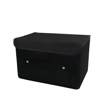 Maroon storage box with lid