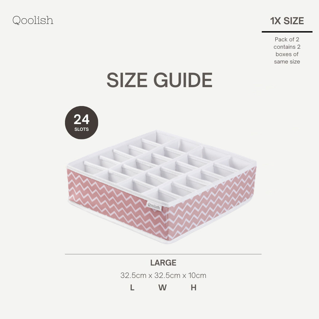Qoolish Pack of 2 Pink Strip Drawer Organizer: Stylishly Sort Your Space! - Qoolish