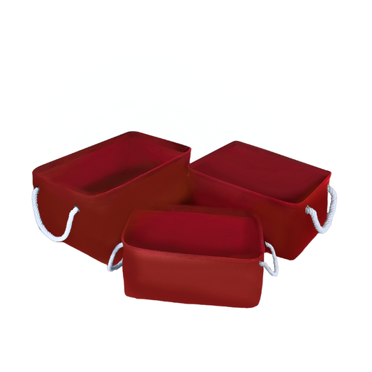 Qoolish Pack of 3 Baby Basket Red