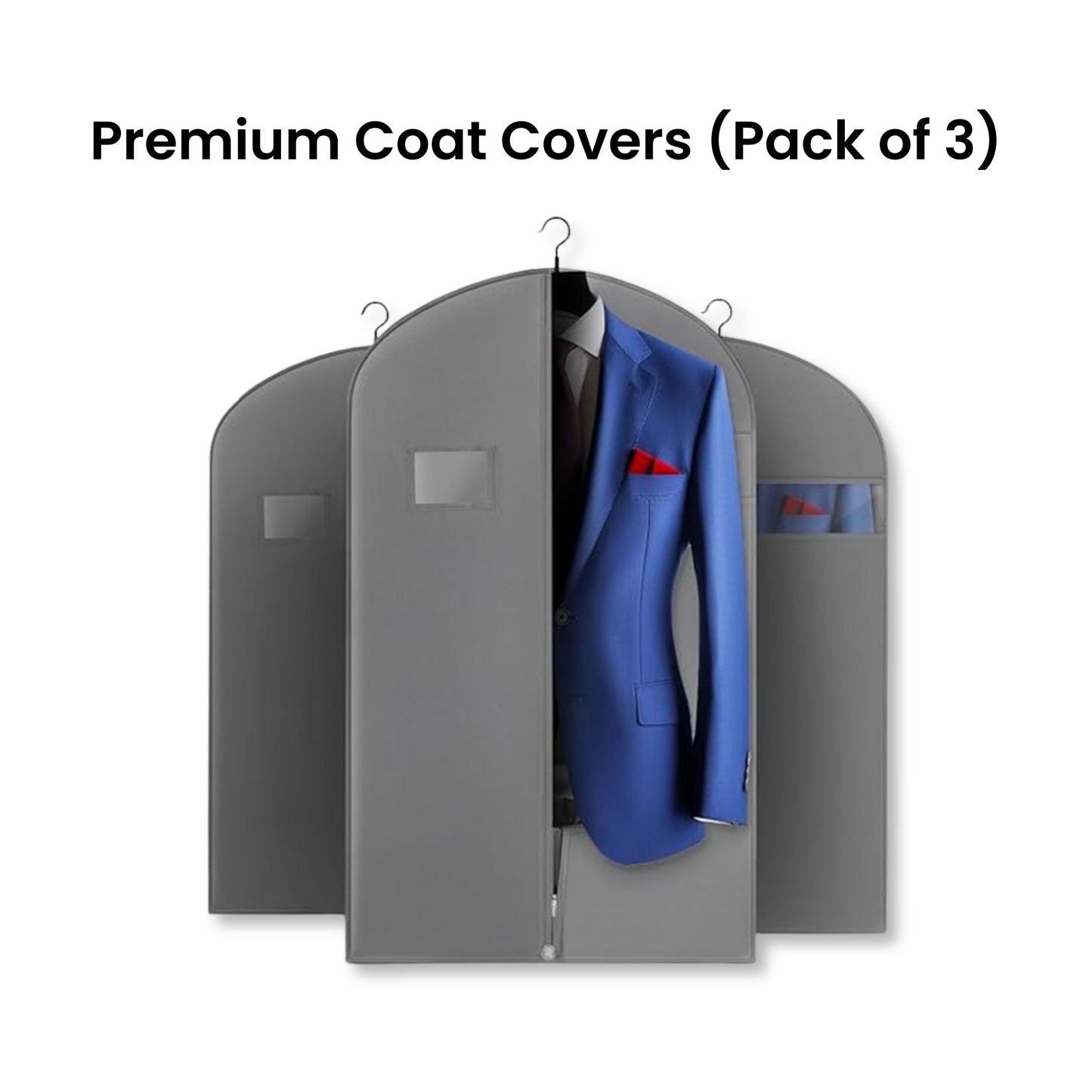 Grey Coat Covers – Pack of 3