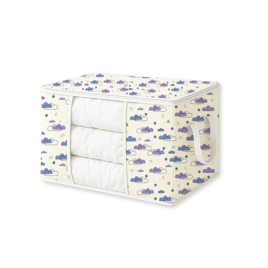 Qoolish Storage Bag - Dreamy Clouds Cool Blue Hues (Available in Pack of 3 and Pack of 5)