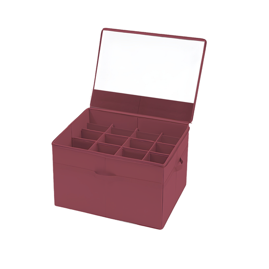 Qoolish 16-Pair Shoe Storage Box - Transparent, Foldable, Space-Saving Shoe Cubby with Reinforced Base