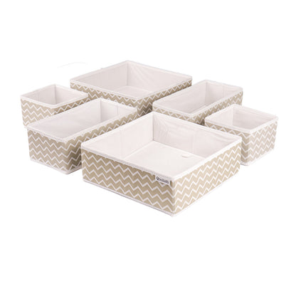 Qoolish Pack of 6 White Drawer Organizers Set: Tidy-Up Your Space!