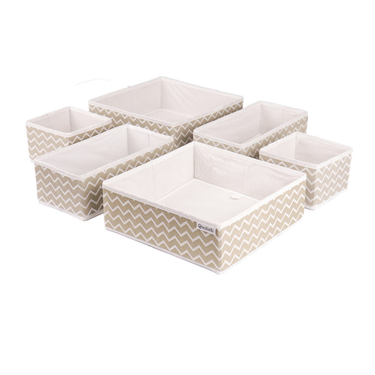 Qoolish Pack of 6 White Drawer Organizers Set: Tidy-Up Your Space!
