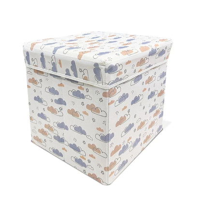 Qoolish 2 in 1 Kids Ottoman: Soft Cushioned Storage Stool For Toys, Clothes & Essentials | Available in 2 colors