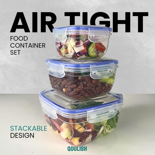 Pack of 3 Air Tight Food Container Set