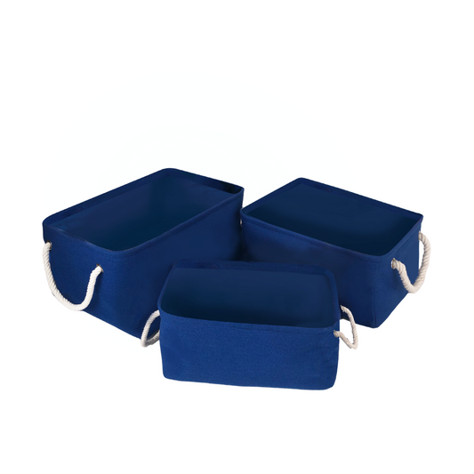 Qoolish Pack of 3 Baby Storage Basket (Available in 4 Colors)