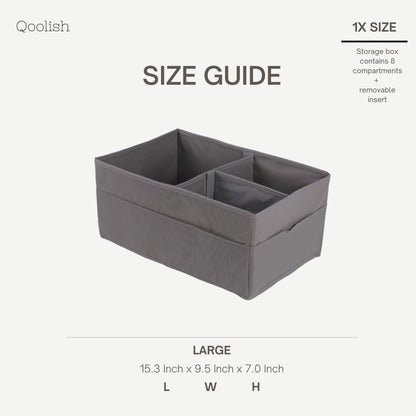 Qoolish Storage box with compartment - Tidy up your space! (Available in 4 colours) - Qoolish