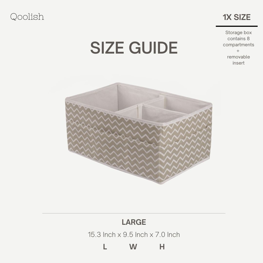 Qoolish Storage box with compartment - Tidy up your space! (Available in 4 colours) - Qoolish