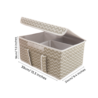Qoolish Diaper storage caddy Organizers with Lid! (Available in 4 colors)