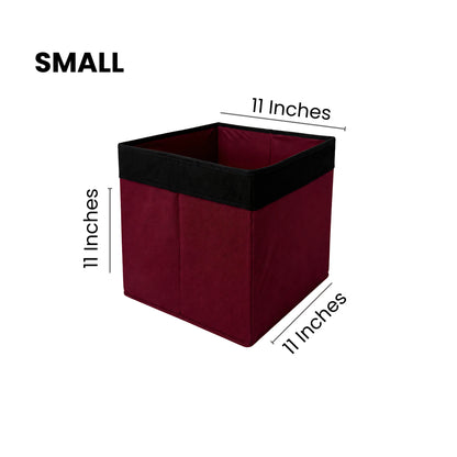 Qoolish Premium Fabric Storage Box Without Lid | Available in 3 Sizes: Small, Medium & Large