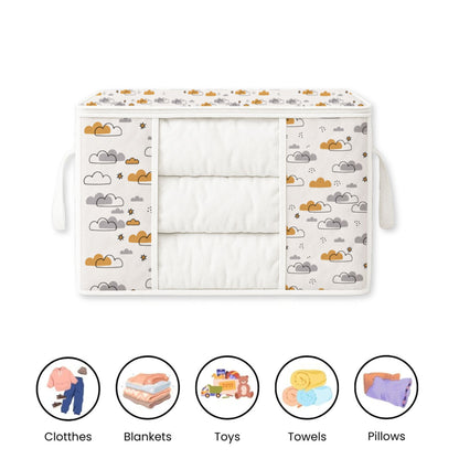 Qoolish Storage Bag - Dreamy Clouds Warm Neutral Hues (Available in Pack of 3 and Pack of 5)