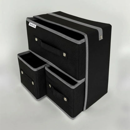 Qoolish Makeup & Jewellery Organizer Box – Black & White (Available in 3 colors)