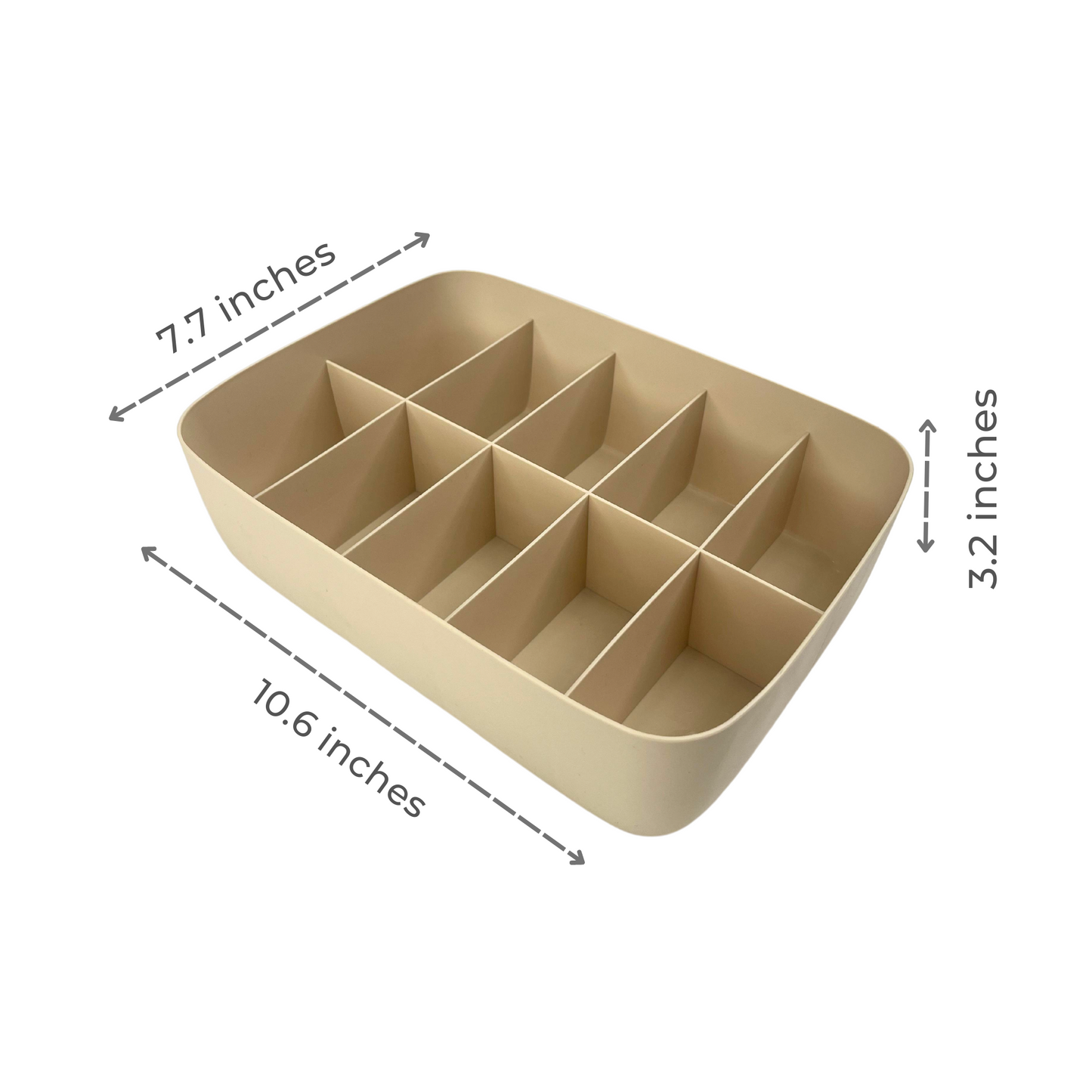 Pack of 2 Multi-Compartment Plastic Storage Organizer