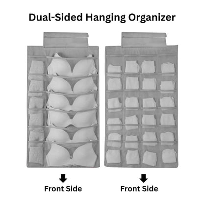 36 Pockets Dual Sided Hanging Organizer for Clothes, Socks & Underwear