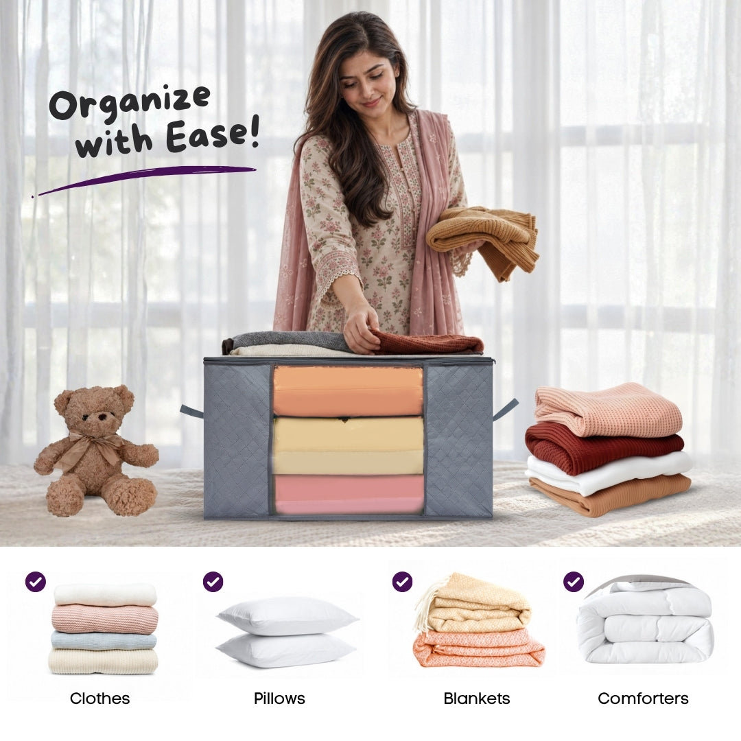Qoolish 3 layers Strong Storage Bag (Available in Pack of 3 and Pack of 5)