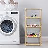 3 Tier Fold Out Hamper Shelf Storage, Foldable Bamboo Laundry Hamper, Laundry Basket Organizer for Bedroom Bathroom Laundry Clothes Towels