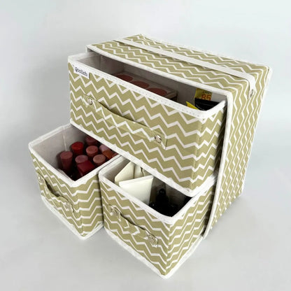 Qoolish Makeup & Jewellery Organizer Box – Black & White (Available in 3 colors)