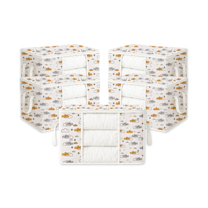 Qoolish Storage Bag - Dreamy Clouds Warm Neutral Hues (Available in Pack of 3 and Pack of 5)