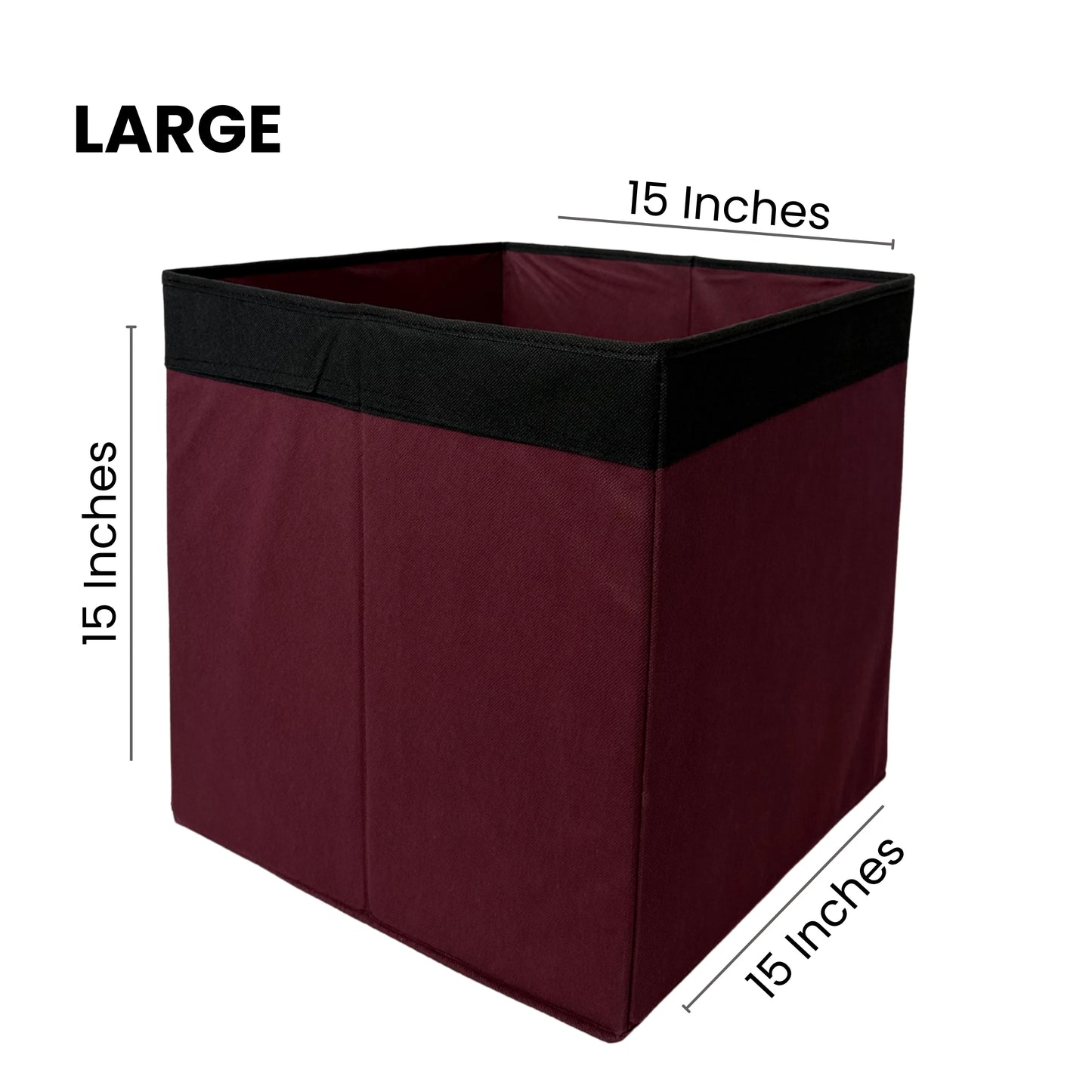 Qoolish Premium Fabric Storage Box Without Lid | Available in 3 Sizes: Small, Medium & Large