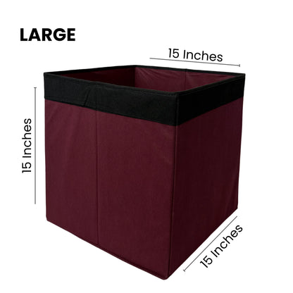 Qoolish Premium Fabric Storage Box Without Lid | Available in 3 Sizes: Small, Medium & Large