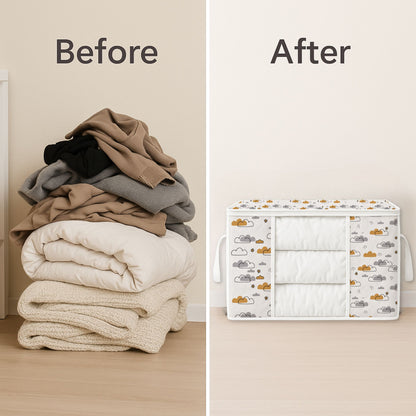 Qoolish Storage Bag - Dreamy Clouds Warm Neutral Hues (Available in Pack of 3 and Pack of 5)