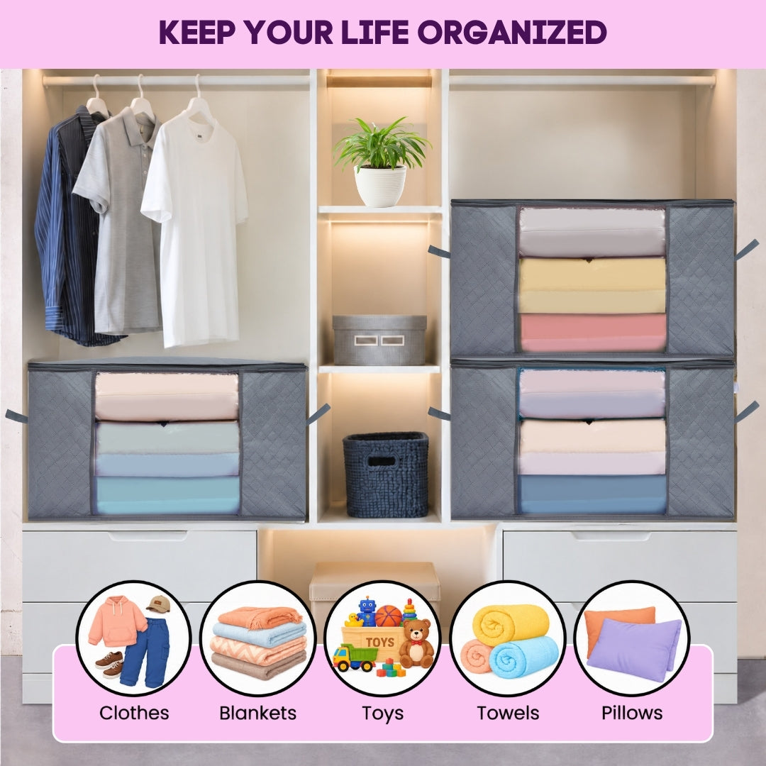 Qoolish 3 layers Strong Storage Bag (Available in Pack of 3 and Pack of 5)