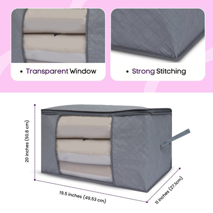 Qoolish 3- layers Foldable Strong Storage Bag (Available in Pack of 3 and Pack of 5) (Copy)