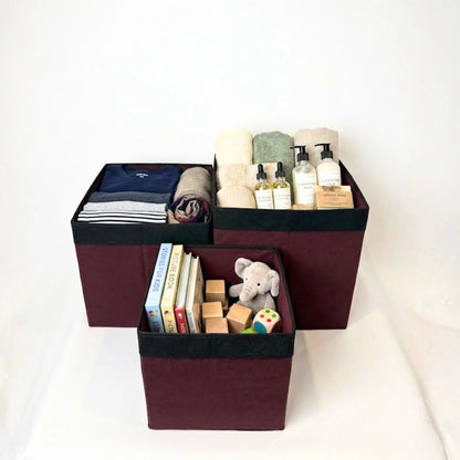 Qoolish Premium Fabric Storage Box Without Lid | Available in 3 Sizes: Small, Medium & Large