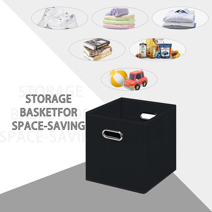 Black storage box without lid