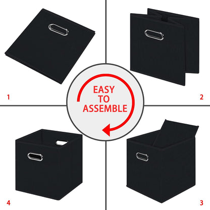 Black storage box without lid