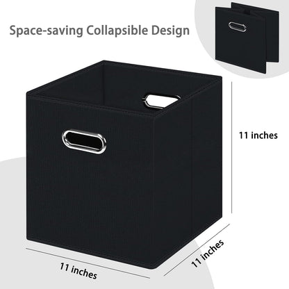 Black storage box without lid