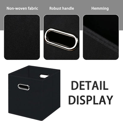 Black storage box without lid